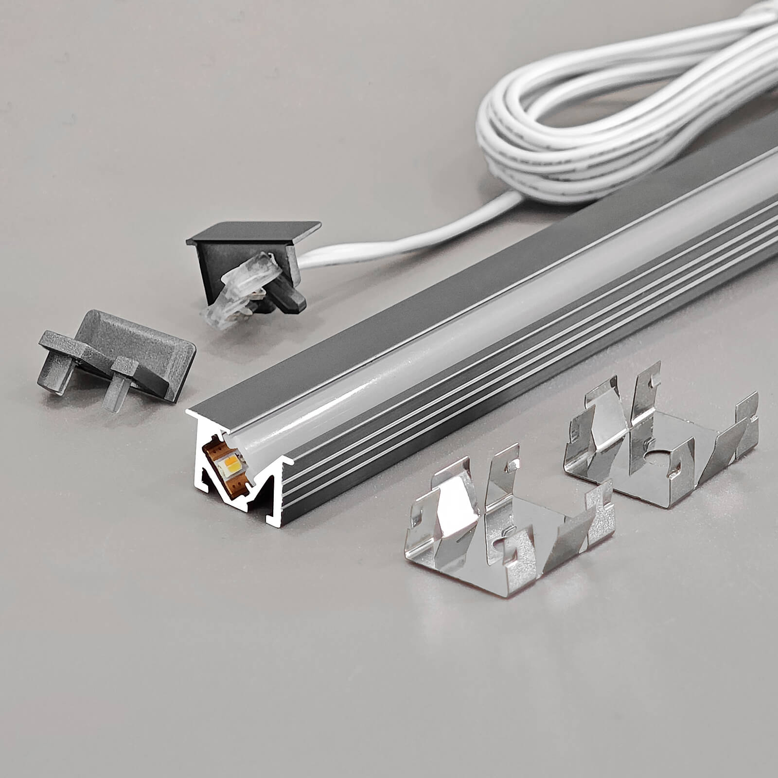 SYP-C0913 Recessed Cabinet Linear Light - 45° Angled Glow