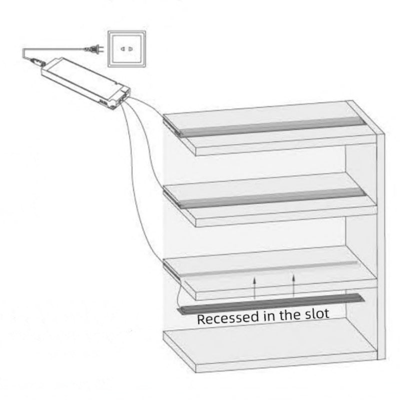 SYP-C0609 Recessed Cabinet Linear Light - Solderless LED Strip
