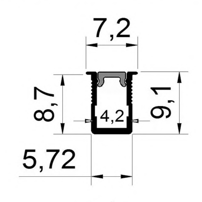 SYP-C0609 Recessed Cabinet Linear Light - Solderless LED Strip
