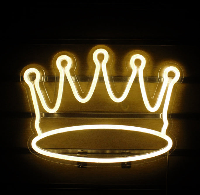 Wall Mount LED Crown Shape Neon Sign