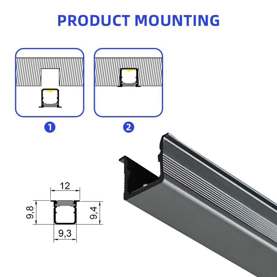 Recessed Cabinet Linear Light – Solderless LED Strip System
