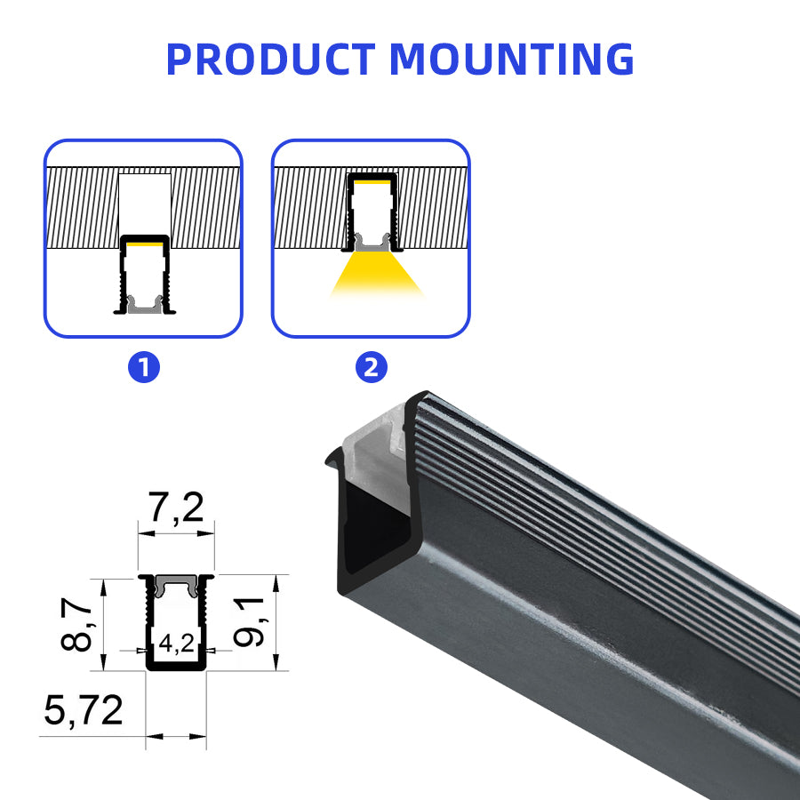 Recessed Cabinet Linear Light – Solderless LED Strip