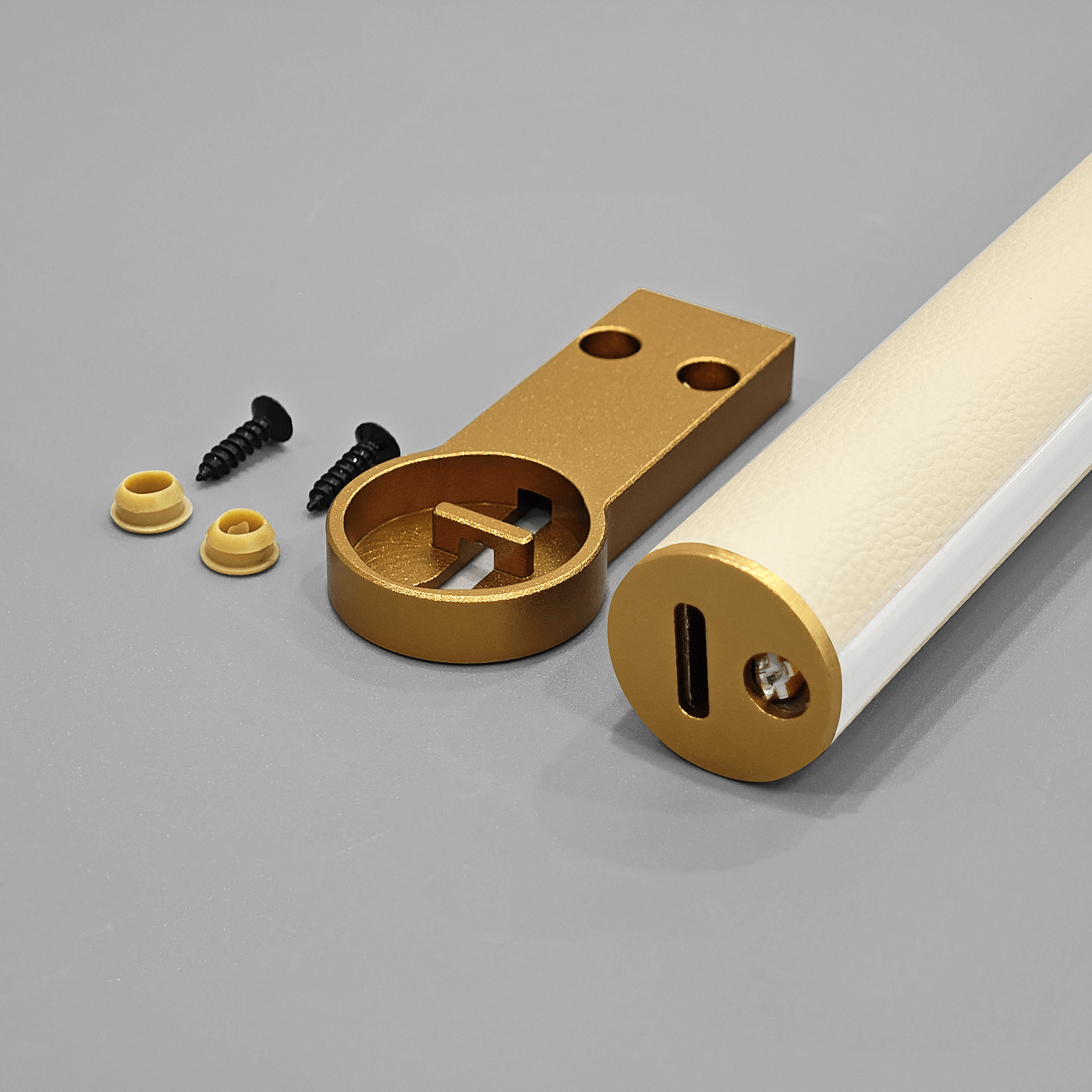 SYP-CD02 Bright LED Illuminated Closet Rod with Faux Leather Cover