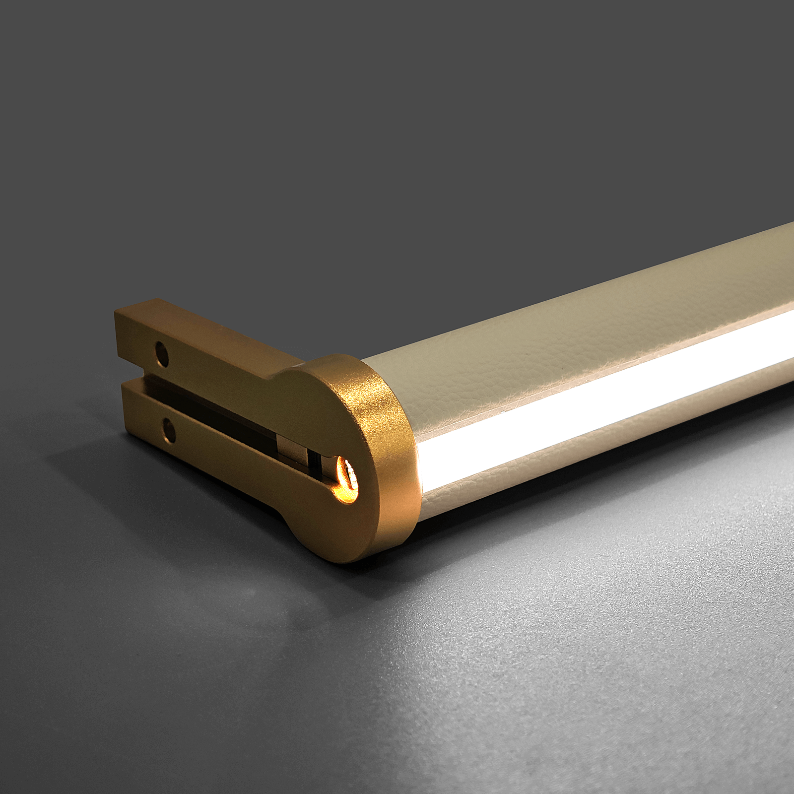 SYP-CD02 Bright LED Illuminated Closet Rod with Faux Leather Cover