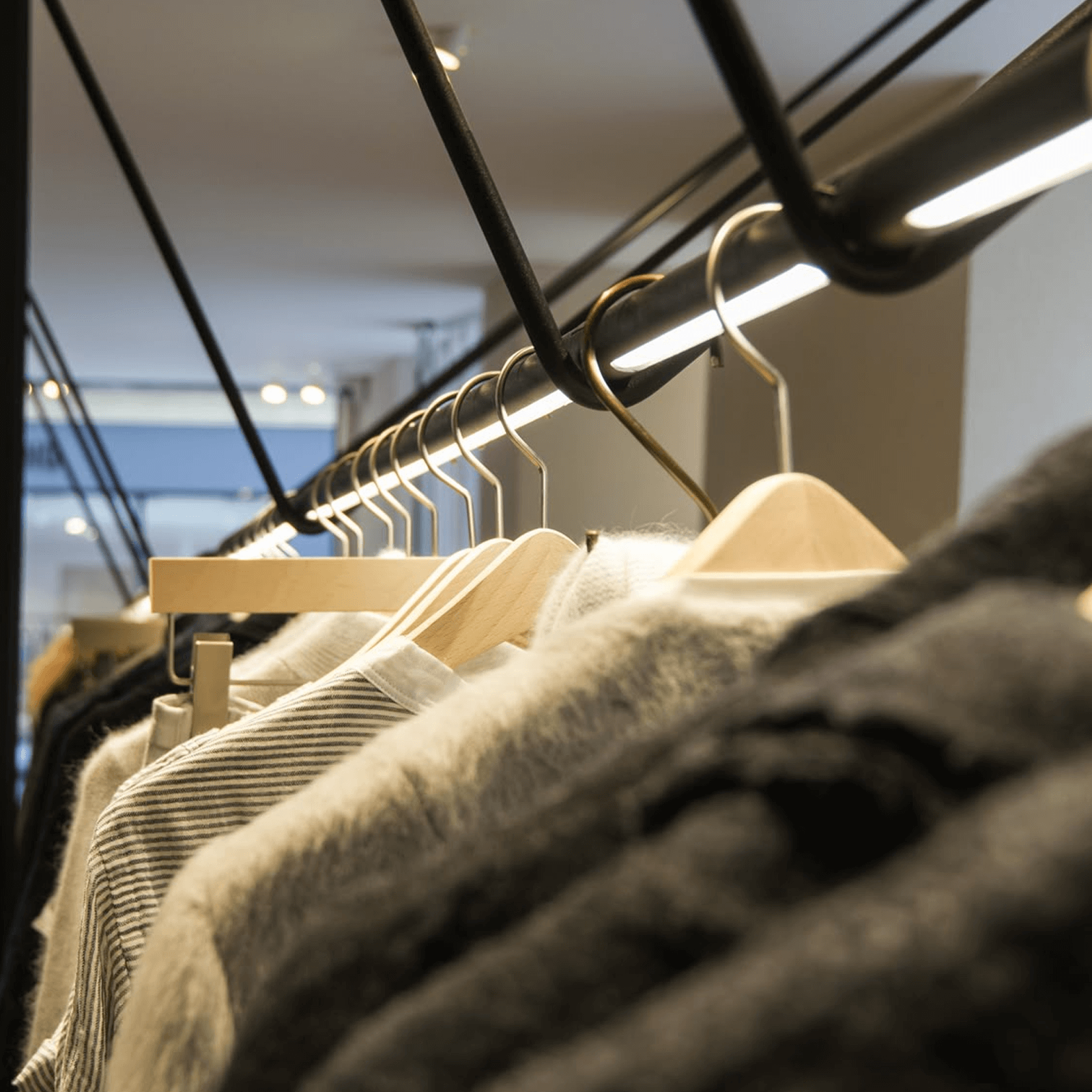 SYP-CD02 Bright LED Illuminated Closet Rod with Faux Leather Cover