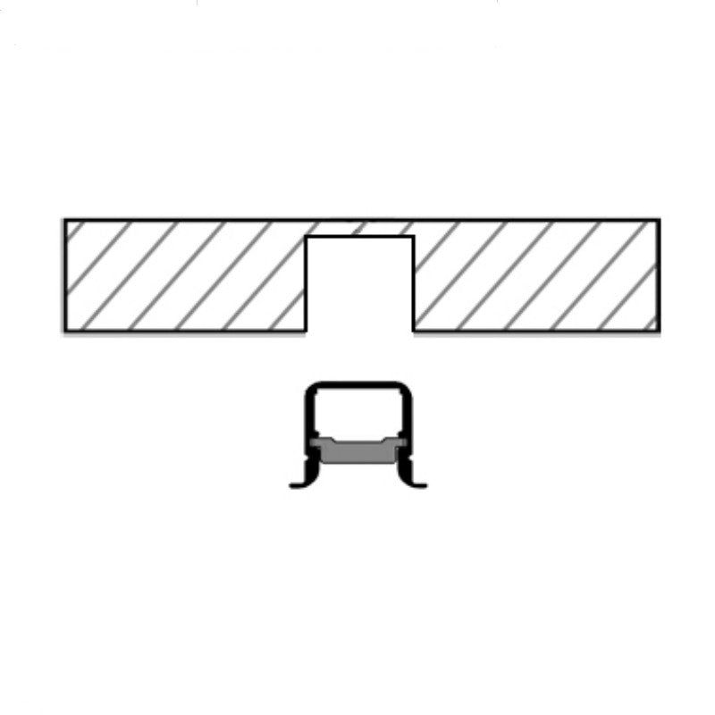 SYP-C1010 Recessed Cabinet Anti-Glare Linear Light - Solder-Free LED Strip